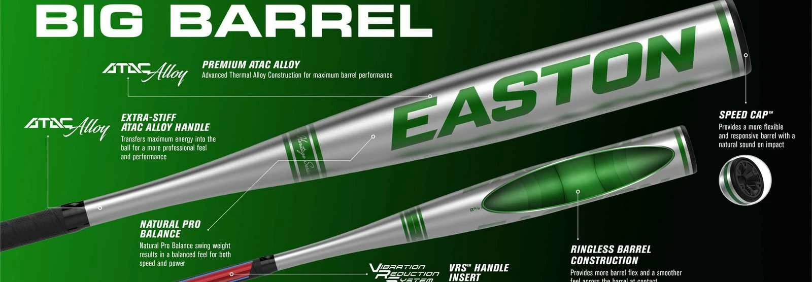 Easton 2021 GREEN B5 Alloy BBCOR Baseball Bat 7 Easton 2021 GREEN B5 Alloy BBCOR Baseball Bat - Image 5